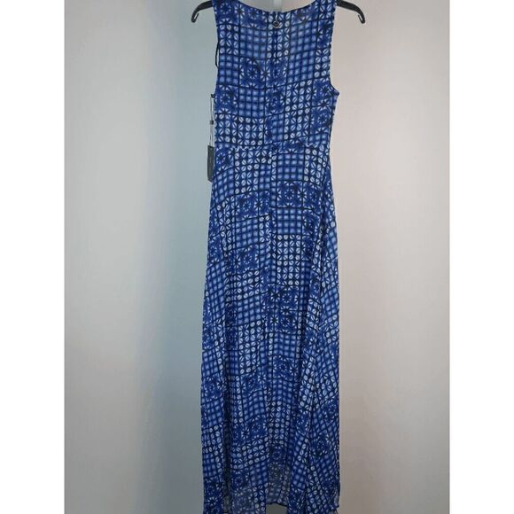 TOMMY HILFIGER Women's Island Tile Chiffon Maxi Dress Size 2 - Picture 4 of 12